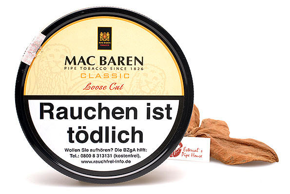 Mac Baren Classic Loose Cut Pipe tobacco 100g Tin Mac Baren Classic Loose Cut Pipe tobacco 100g Tin
